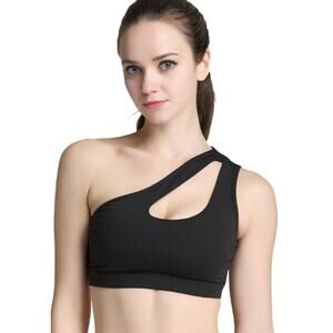 One ShoulderSports Bra / Bralette / size small / Black